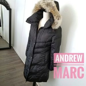 Andrew Marc parka w/real fur hood